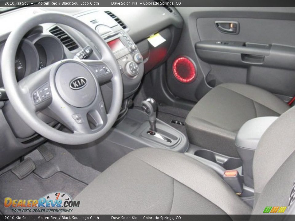 2010 Kia Soul + Molten Red / Black Soul Logo Cloth Photo #3