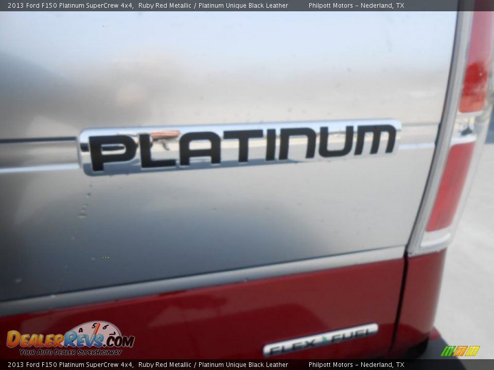 2013 Ford F150 Platinum SuperCrew 4x4 Ruby Red Metallic / Platinum Unique Black Leather Photo #7