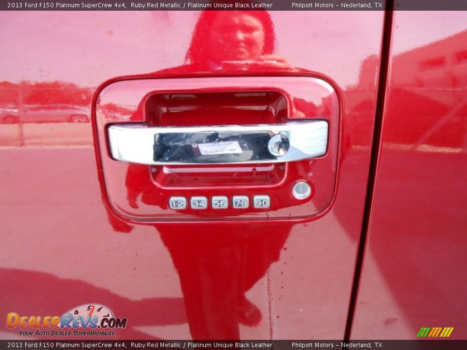2013 Ford F150 Platinum SuperCrew 4x4 Ruby Red Metallic / Platinum Unique Black Leather Photo #17