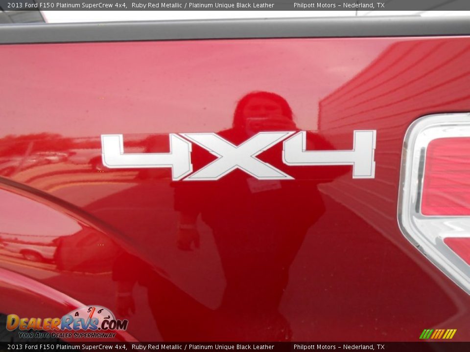 2013 Ford F150 Platinum SuperCrew 4x4 Ruby Red Metallic / Platinum Unique Black Leather Photo #19