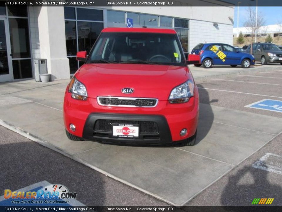 2010 Kia Soul + Molten Red / Black Soul Logo Cloth Photo #9