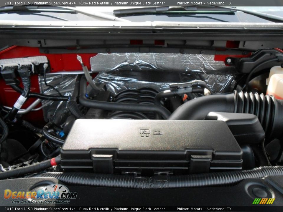 2013 Ford F150 Platinum SuperCrew 4x4 Ruby Red Metallic / Platinum Unique Black Leather Photo #20