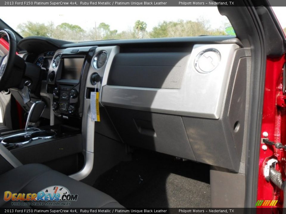 2013 Ford F150 Platinum SuperCrew 4x4 Ruby Red Metallic / Platinum Unique Black Leather Photo #21