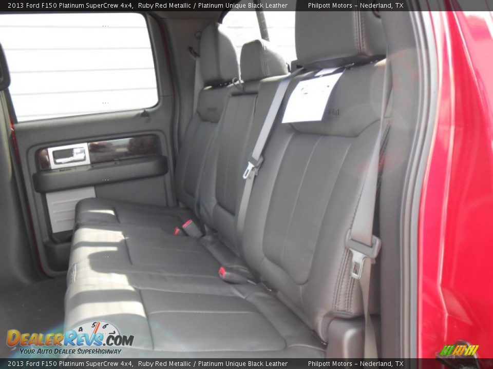2013 Ford F150 Platinum SuperCrew 4x4 Ruby Red Metallic / Platinum Unique Black Leather Photo #23