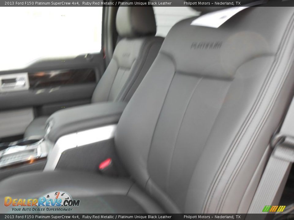 2013 Ford F150 Platinum SuperCrew 4x4 Ruby Red Metallic / Platinum Unique Black Leather Photo #26