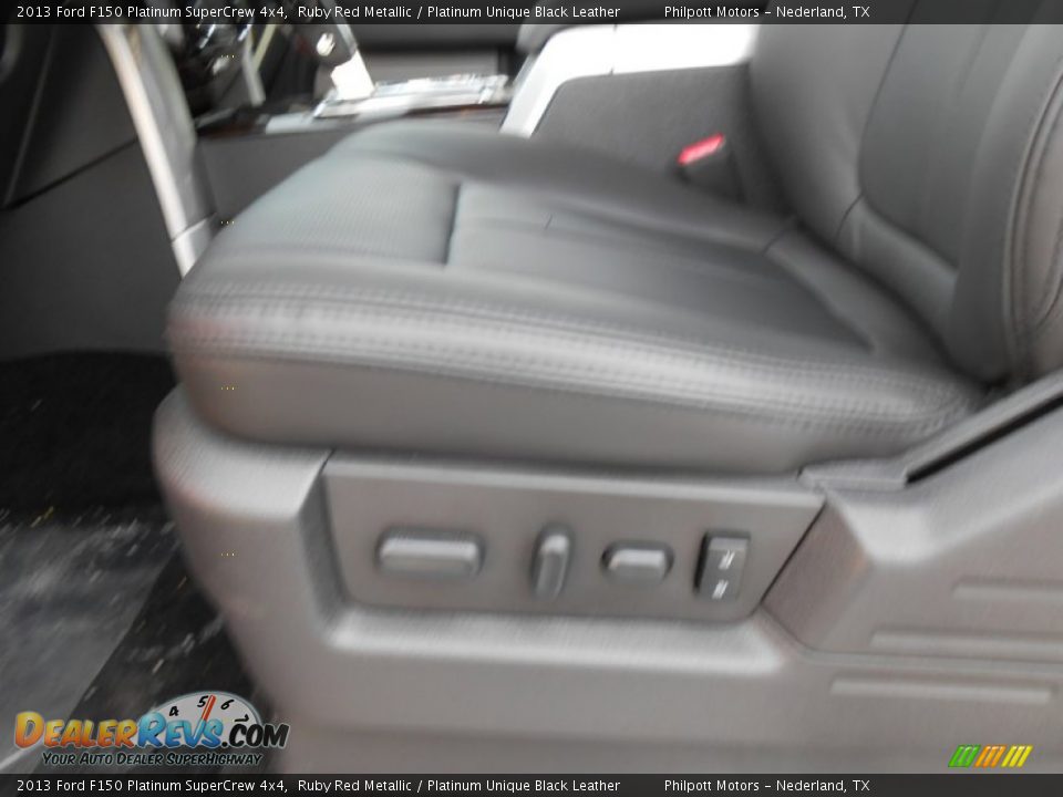 2013 Ford F150 Platinum SuperCrew 4x4 Ruby Red Metallic / Platinum Unique Black Leather Photo #28
