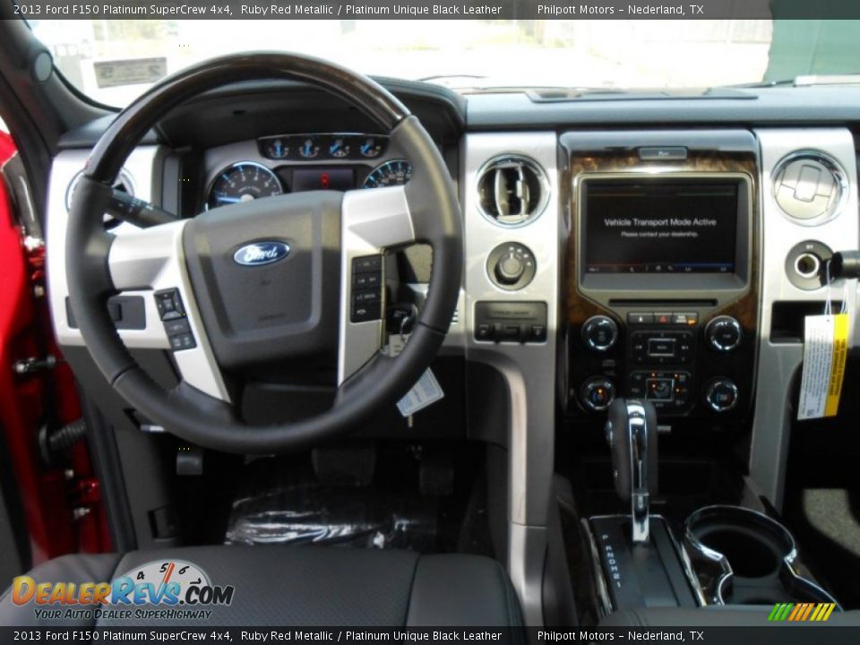 2013 Ford F150 Platinum SuperCrew 4x4 Ruby Red Metallic / Platinum Unique Black Leather Photo #29