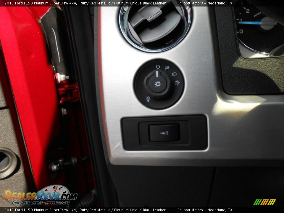 2013 Ford F150 Platinum SuperCrew 4x4 Ruby Red Metallic / Platinum Unique Black Leather Photo #36