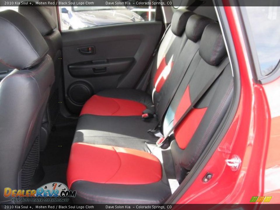 2010 Kia Soul + Molten Red / Black Soul Logo Cloth Photo #12
