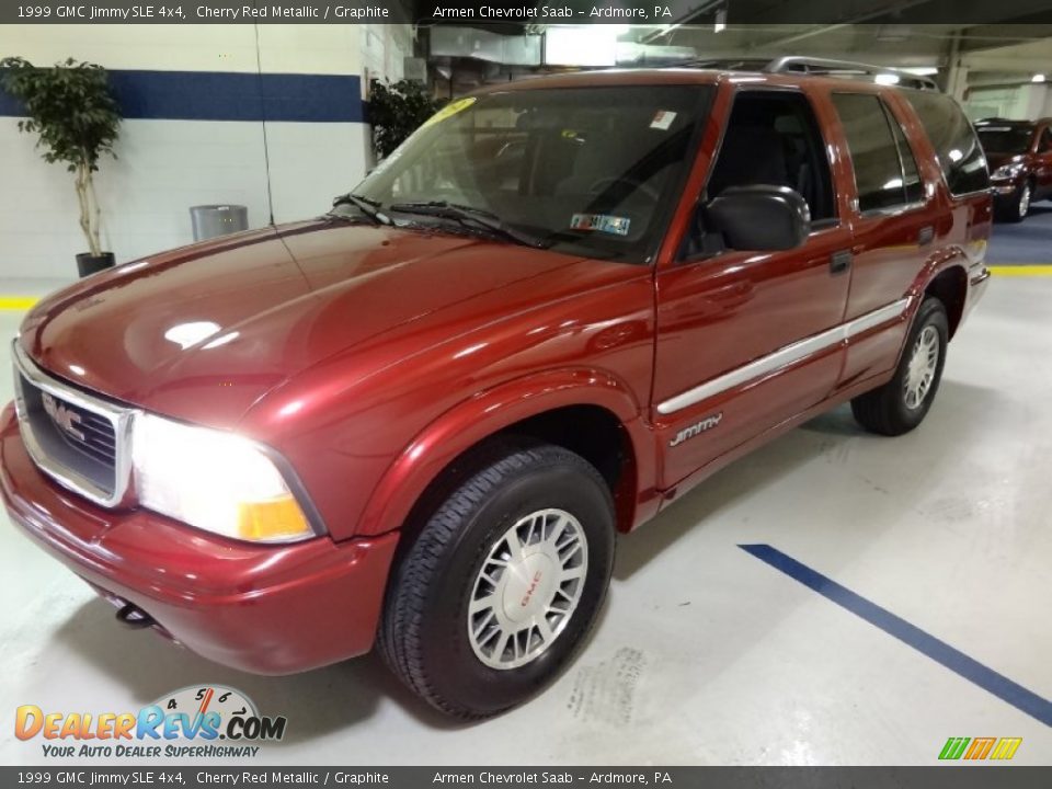 1999 GMC Jimmy SLE 4x4 Cherry Red Metallic / Graphite Photo #2