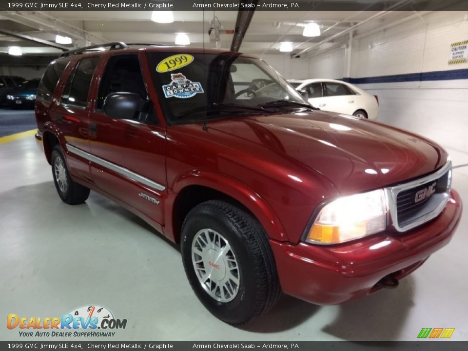 1999 GMC Jimmy SLE 4x4 Cherry Red Metallic / Graphite Photo #4
