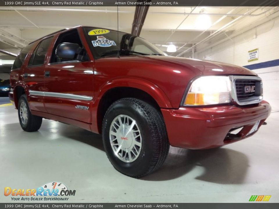 1999 GMC Jimmy SLE 4x4 Cherry Red Metallic / Graphite Photo #5