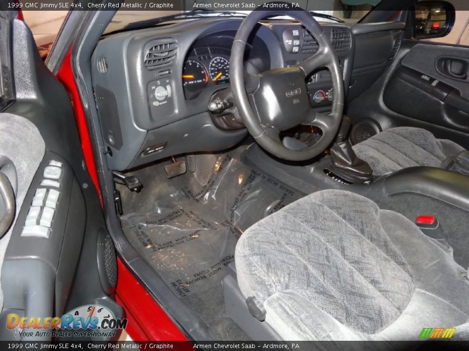 1999 GMC Jimmy SLE 4x4 Cherry Red Metallic / Graphite Photo #12