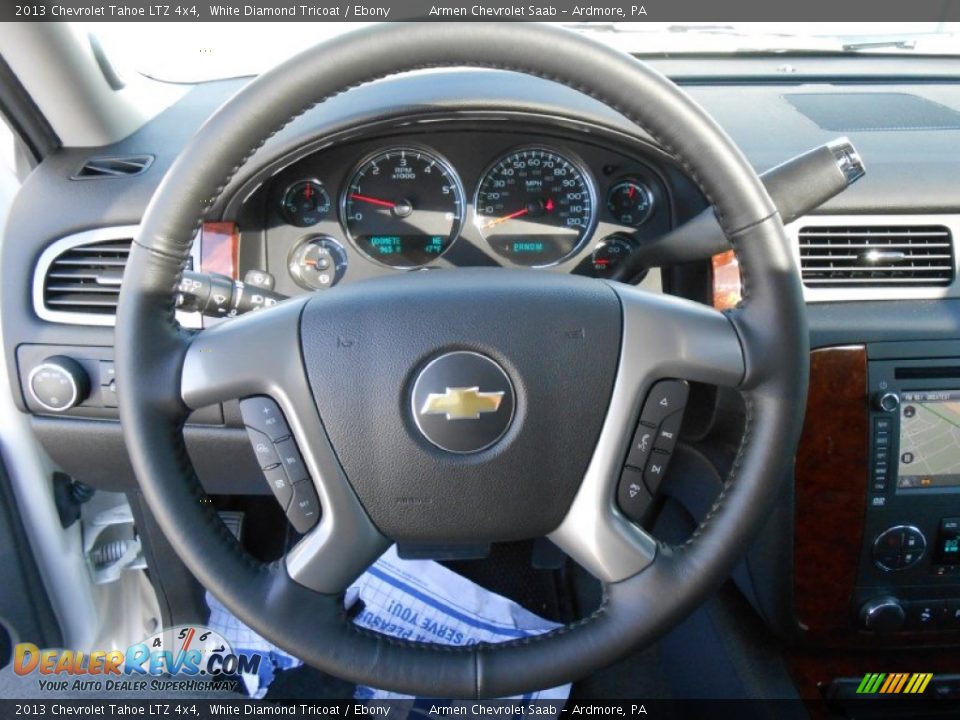 2013 Chevrolet Tahoe LTZ 4x4 White Diamond Tricoat / Ebony Photo #13