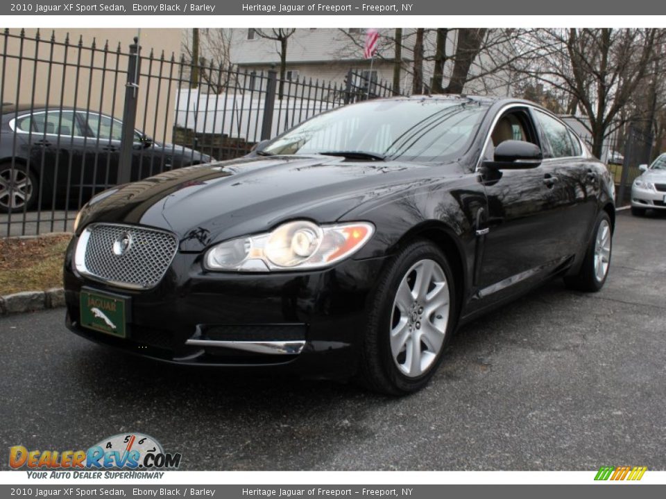 2010 Jaguar XF Sport Sedan Ebony Black / Barley Photo #1