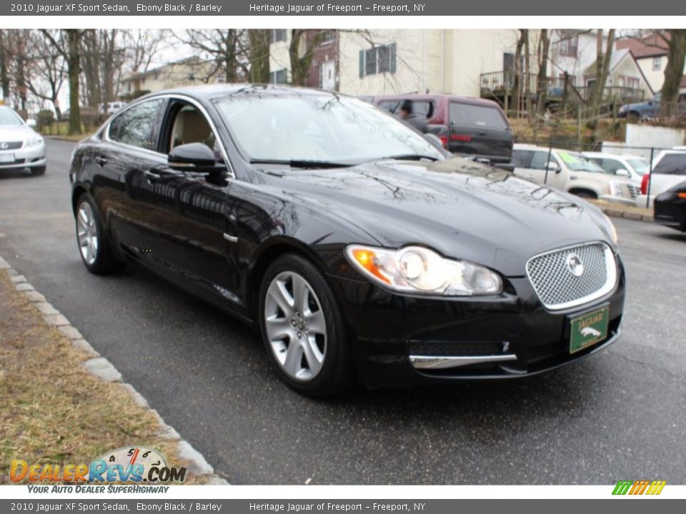 2010 Jaguar XF Sport Sedan Ebony Black / Barley Photo #7