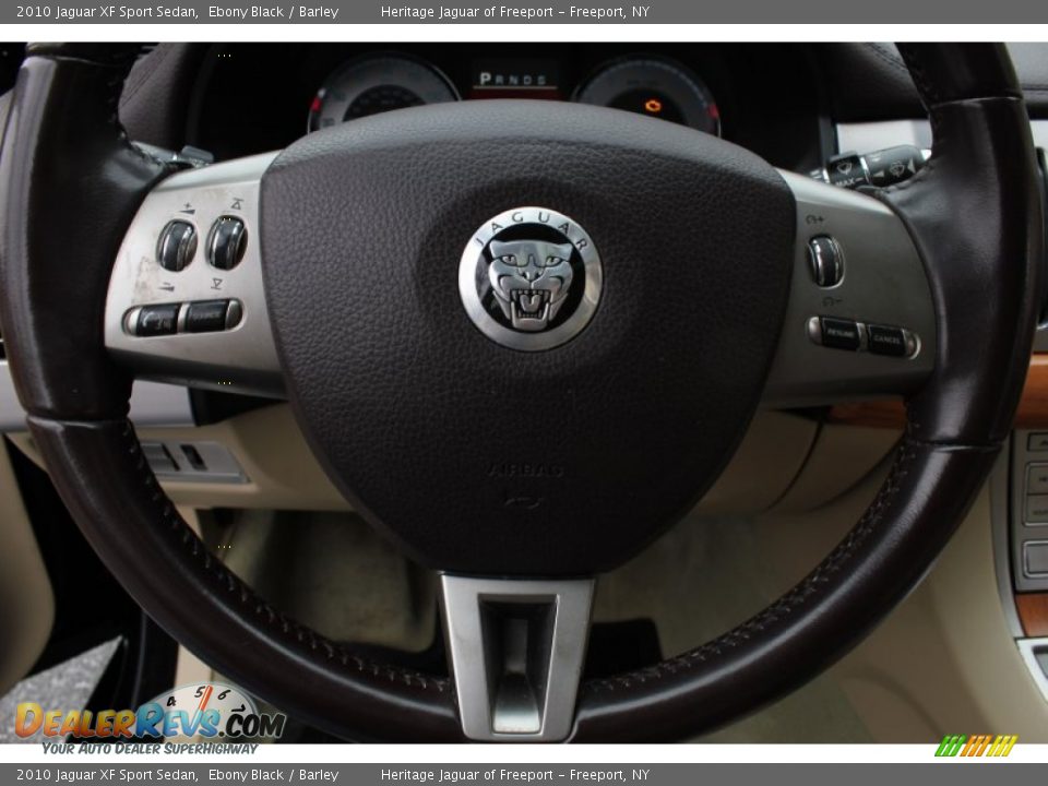 2010 Jaguar XF Sport Sedan Ebony Black / Barley Photo #26