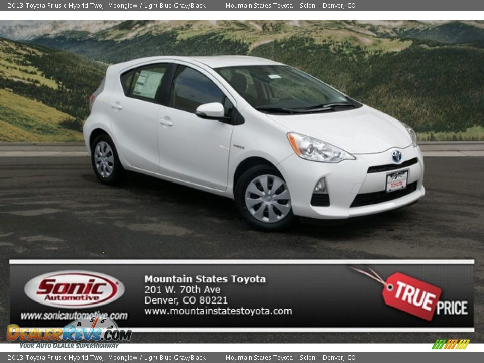 2013 Toyota Prius c Hybrid Two Moonglow / Light Blue Gray/Black Photo #1