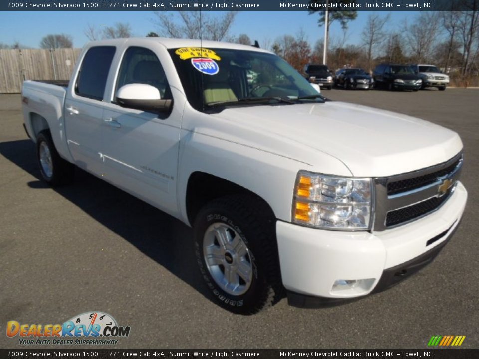 2009 Chevrolet Silverado 1500 LT Z71 Crew Cab 4x4 Summit White / Light Cashmere Photo #2
