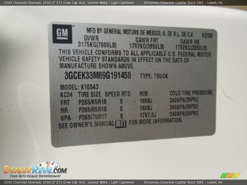 2009 Chevrolet Silverado 1500 LT Z71 Crew Cab 4x4 Summit White / Light Cashmere Photo #7