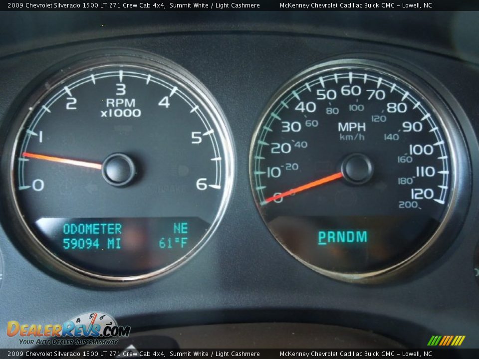 2009 Chevrolet Silverado 1500 LT Z71 Crew Cab 4x4 Summit White / Light Cashmere Photo #15