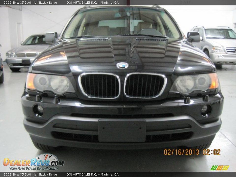 2002 BMW X5 3.0i Jet Black / Beige Photo #3