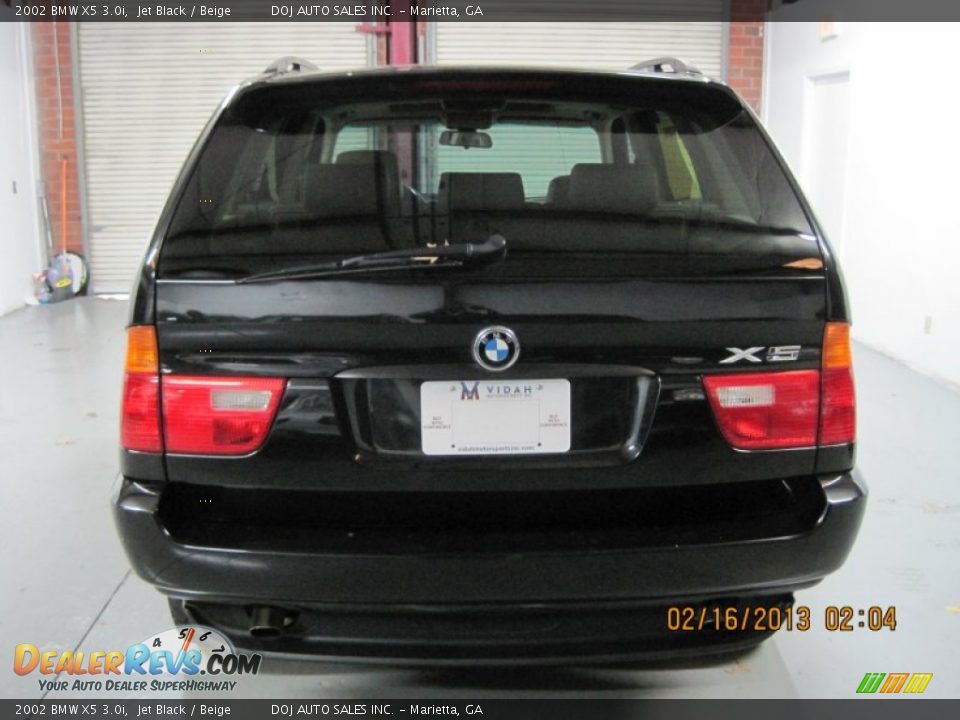 2002 BMW X5 3.0i Jet Black / Beige Photo #7