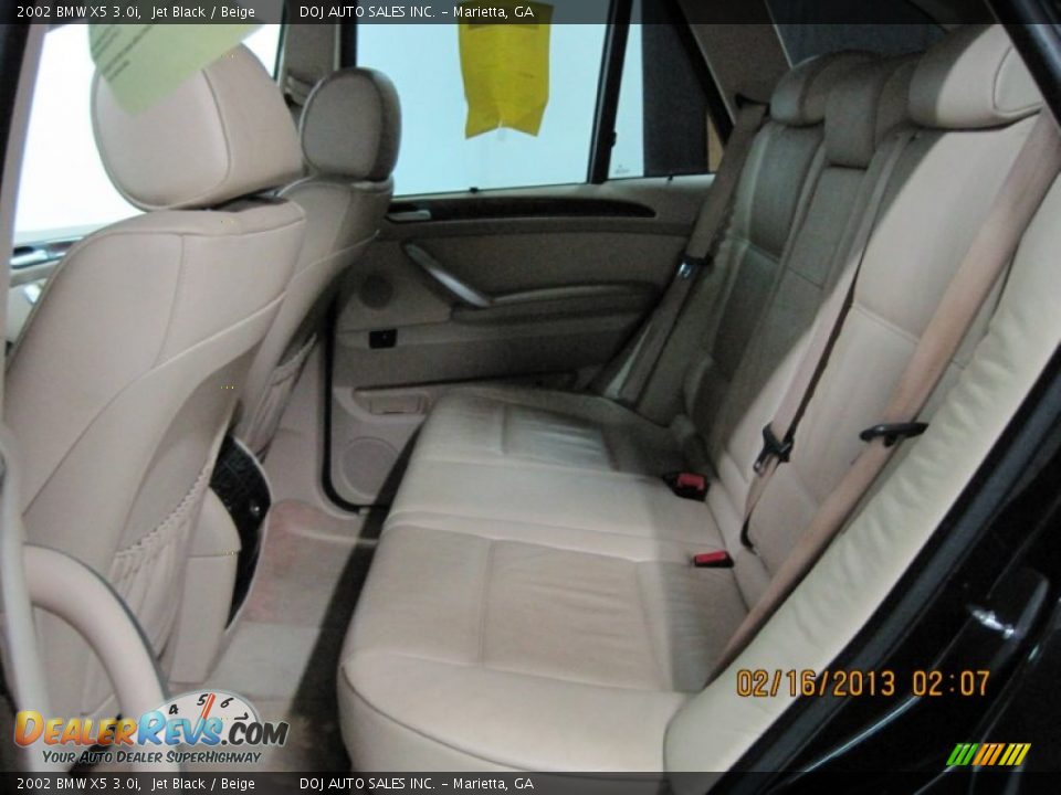 2002 BMW X5 3.0i Jet Black / Beige Photo #9