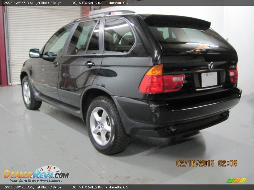 2002 BMW X5 3.0i Jet Black / Beige Photo #15