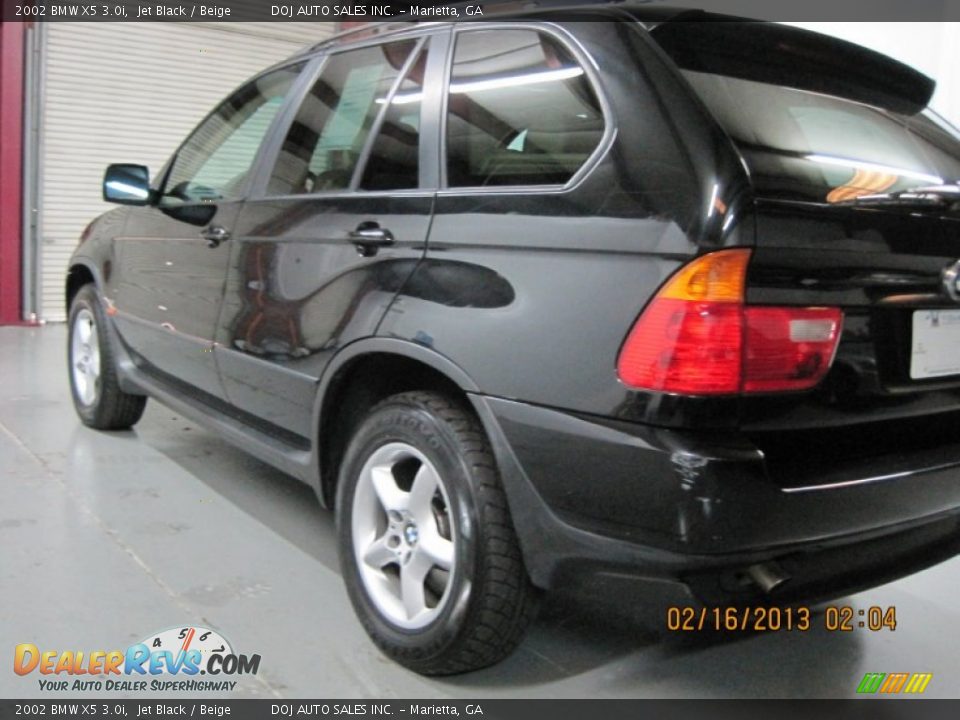 2002 BMW X5 3.0i Jet Black / Beige Photo #16