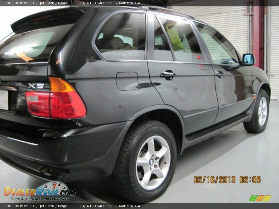 2002 BMW X5 3.0i Jet Black / Beige Photo #17