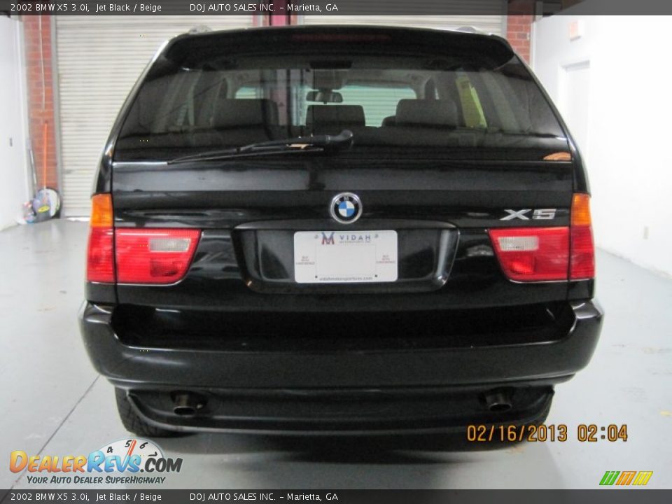 2002 BMW X5 3.0i Jet Black / Beige Photo #18