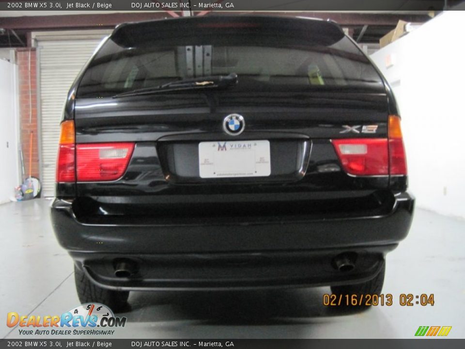 2002 BMW X5 3.0i Jet Black / Beige Photo #19