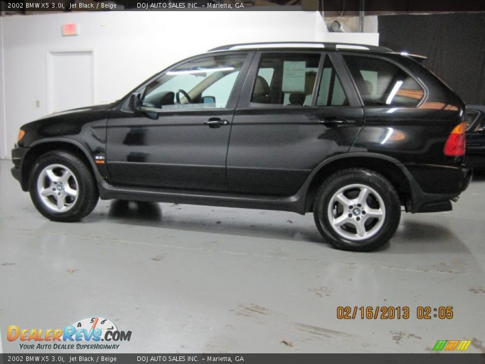 2002 BMW X5 3.0i Jet Black / Beige Photo #20