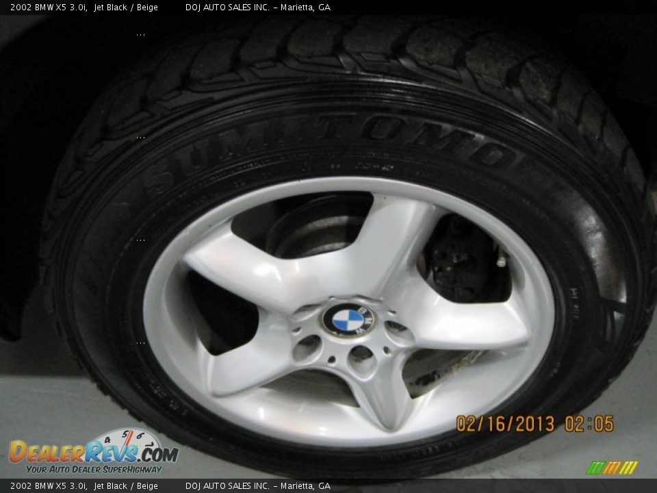 2002 BMW X5 3.0i Jet Black / Beige Photo #22