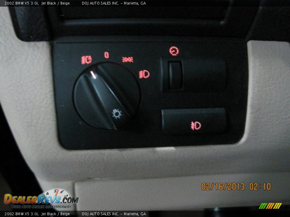 2002 BMW X5 3.0i Jet Black / Beige Photo #24