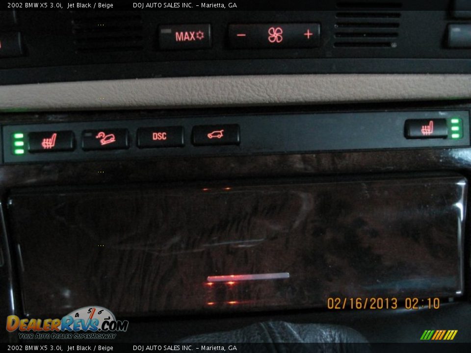 2002 BMW X5 3.0i Jet Black / Beige Photo #28