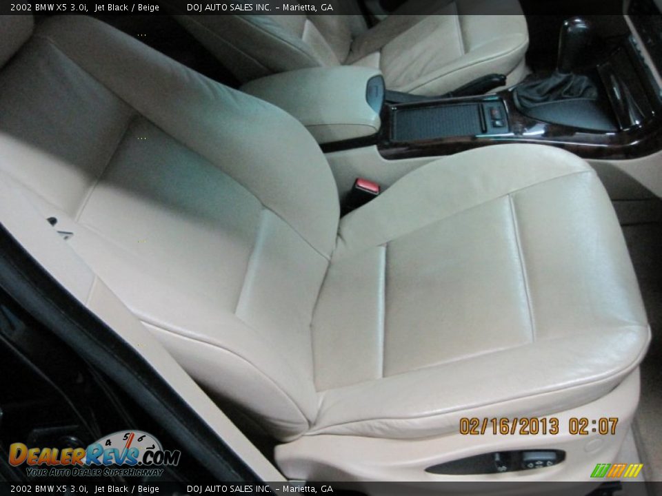 2002 BMW X5 3.0i Jet Black / Beige Photo #32