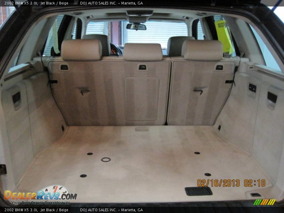 2002 BMW X5 3.0i Jet Black / Beige Photo #36