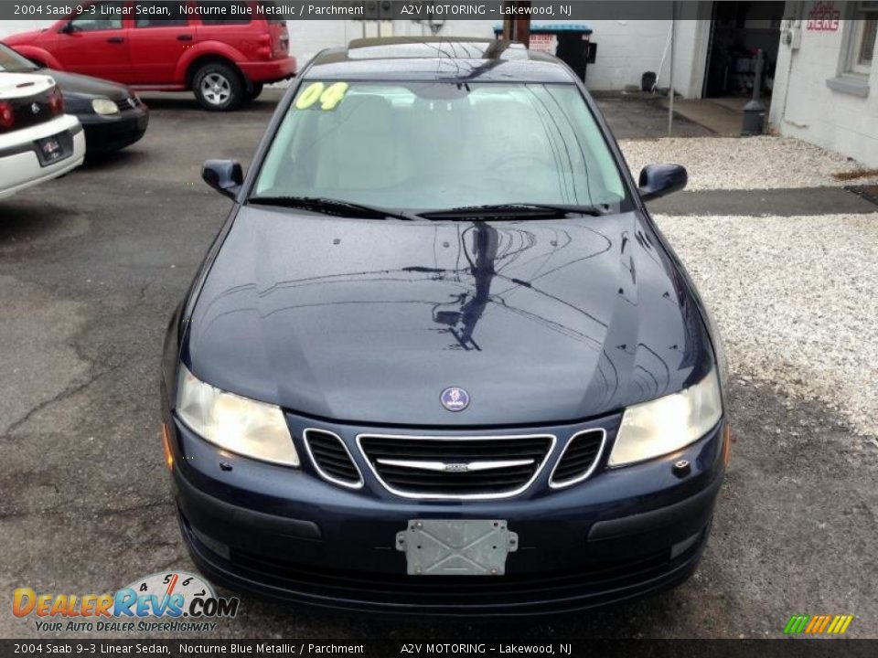 2004 Saab 9-3 Linear Sedan Nocturne Blue Metallic / Parchment Photo #2
