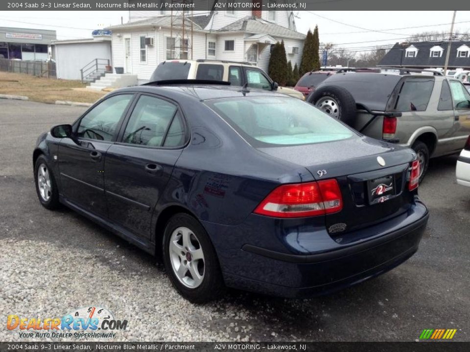 2004 Saab 9-3 Linear Sedan Nocturne Blue Metallic / Parchment Photo #4