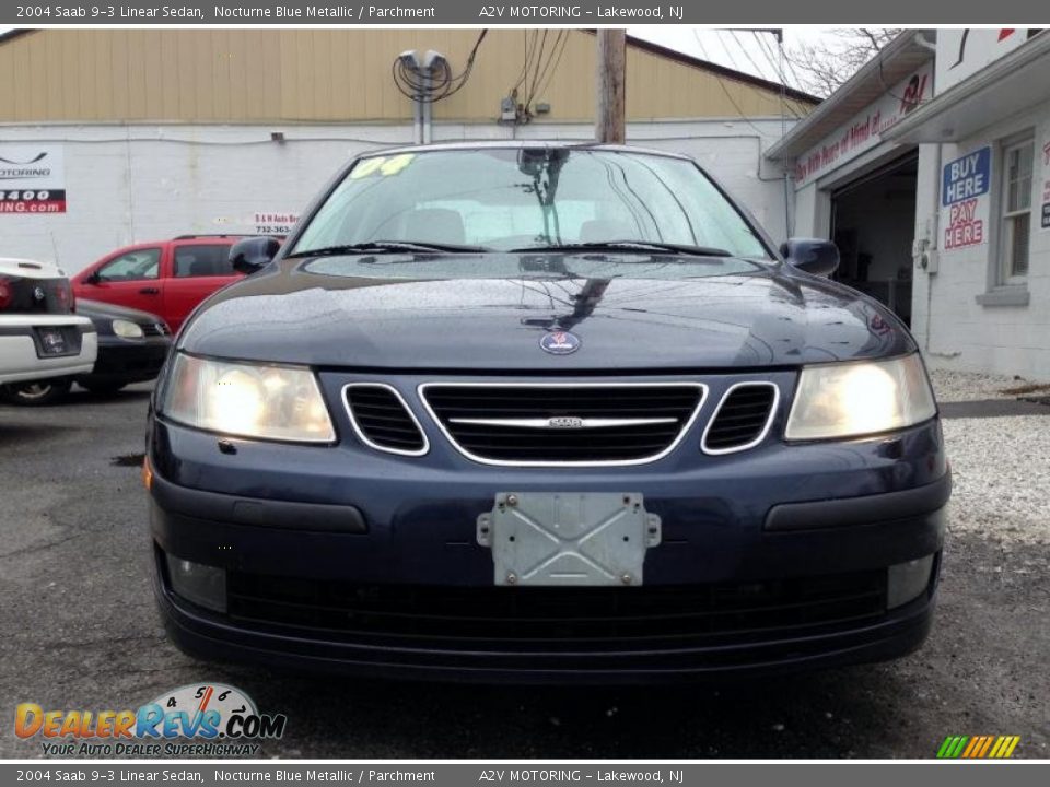 2004 Saab 9-3 Linear Sedan Nocturne Blue Metallic / Parchment Photo #7