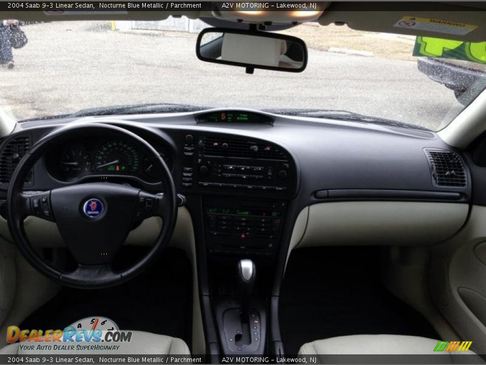 2004 Saab 9-3 Linear Sedan Nocturne Blue Metallic / Parchment Photo #20
