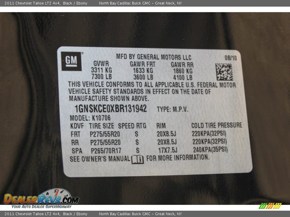 2011 Chevrolet Tahoe LTZ 4x4 Black / Ebony Photo #30