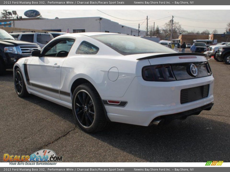 2013 Ford Mustang Boss 302 Performance White / Charcoal Black/Recaro Sport Seats Photo #4