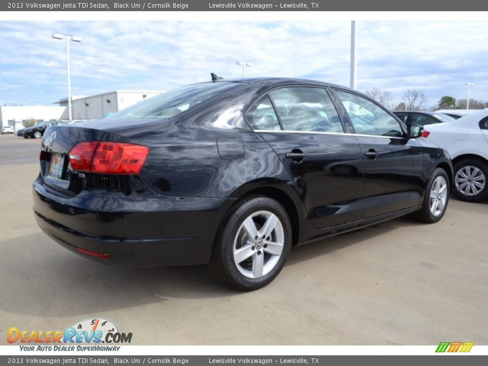 2013 Volkswagen Jetta TDI Sedan Black Uni / Cornsilk Beige Photo #2