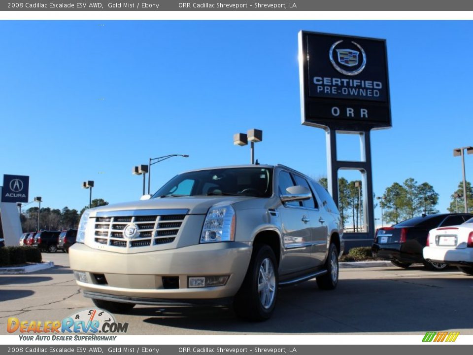 2008 Cadillac Escalade ESV AWD Gold Mist / Ebony Photo #1