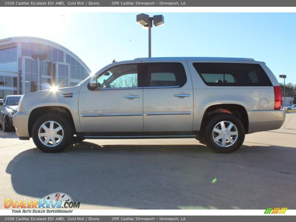 2008 Cadillac Escalade ESV AWD Gold Mist / Ebony Photo #5