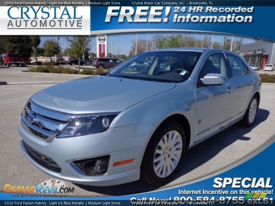 2010 Ford Fusion Hybrid Light Ice Blue Metallic / Medium Light Stone Photo #1