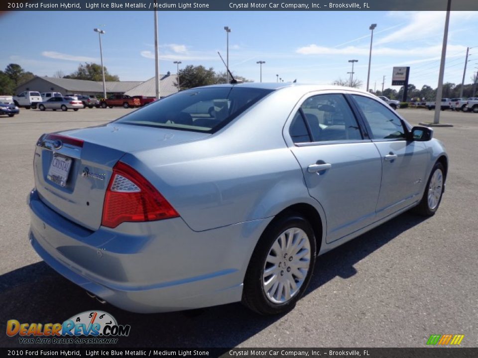 2010 Ford Fusion Hybrid Light Ice Blue Metallic / Medium Light Stone Photo #8
